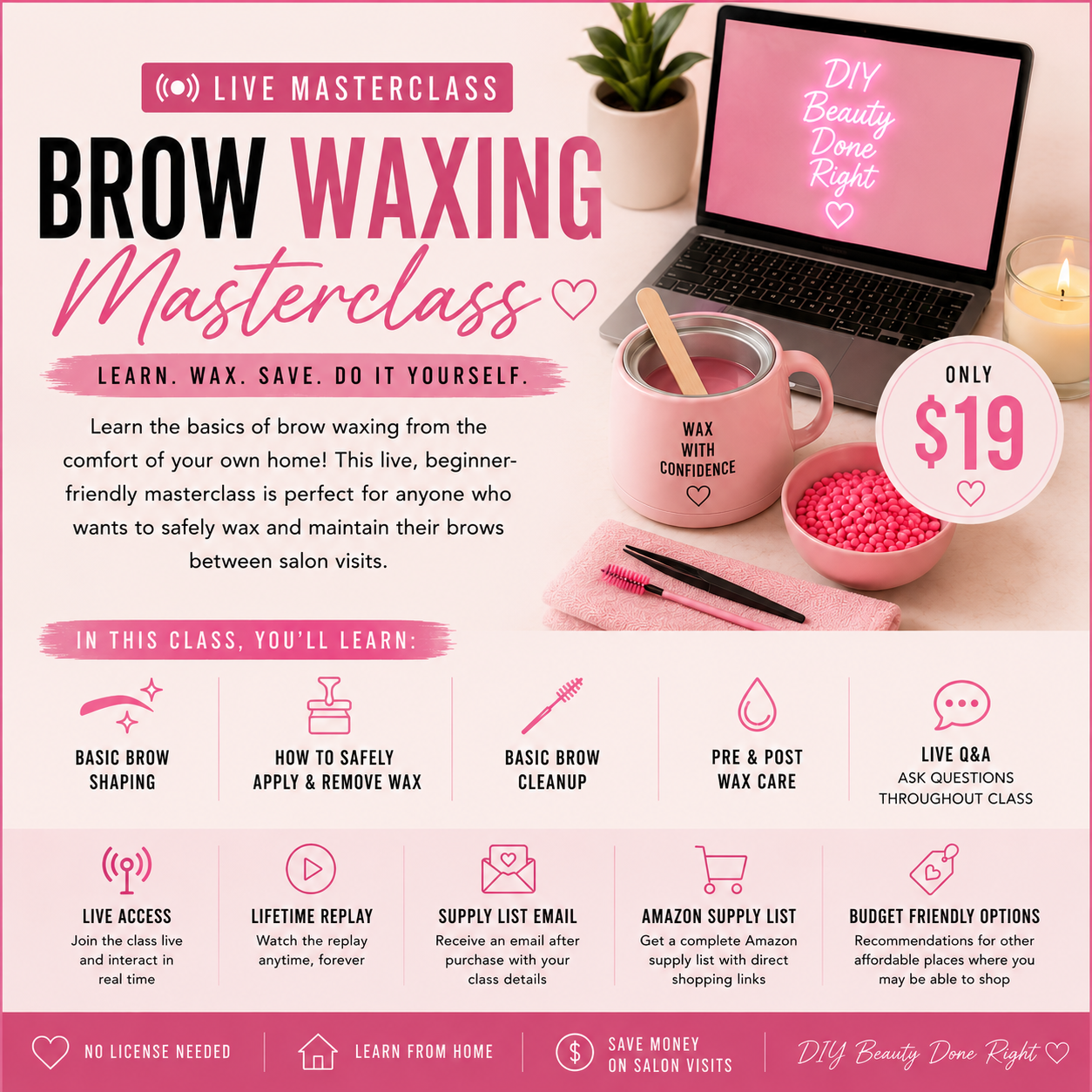 Brow Waxing Masterclass – Class Only
