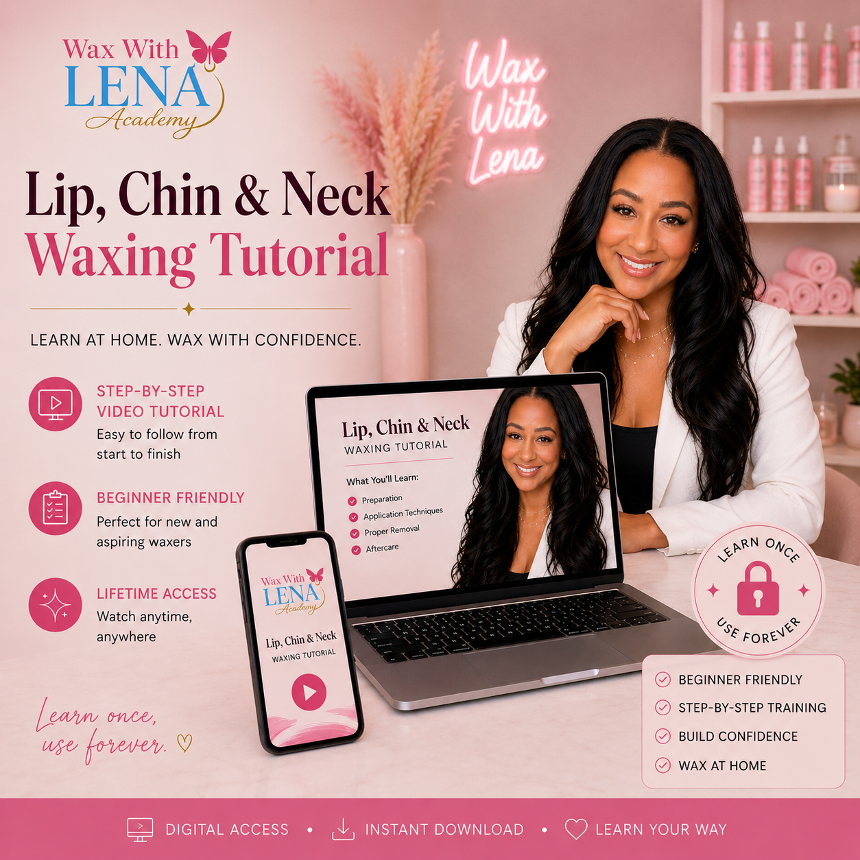 Lip, Chin & Neck Waxing Tutorial